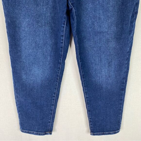 Sonoma Jeans Women’s Blue 12R Distressed Mom Straight Leg High Waist Tapered - Picture 4 of 9